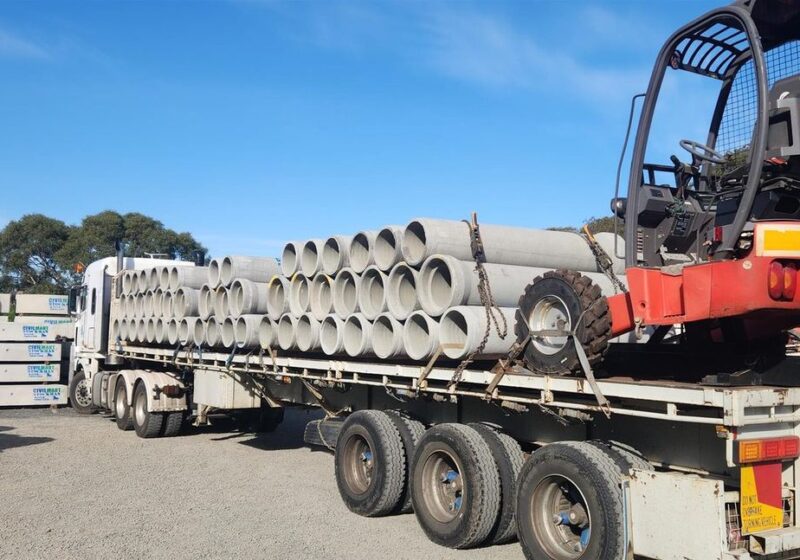 Precast culverts loaded out